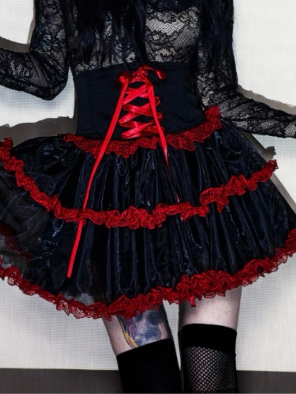 WIDOW DOLLSKILL HEARTSICK HARLEQUIN MINI SKIRT